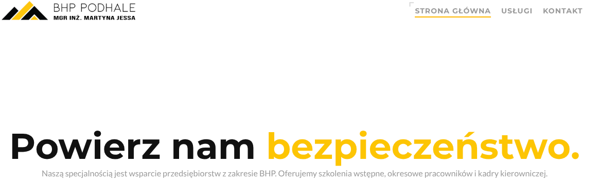 Zdjęcie na okładce dla Szkolenia BHP z DOJAZDEM | mgr inż. Martyna Jessa | szkolenie wstępne i okresowe | ocena ryzyka zawodowego